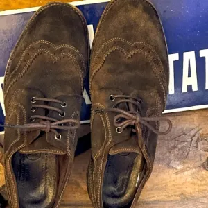All Saints, Vintage Men's, suede, dark brown, Oxfords /Brogues.