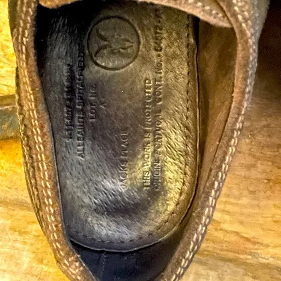All Saints, Vintage Men's, suede, dark brown, Oxfords /Brogues.