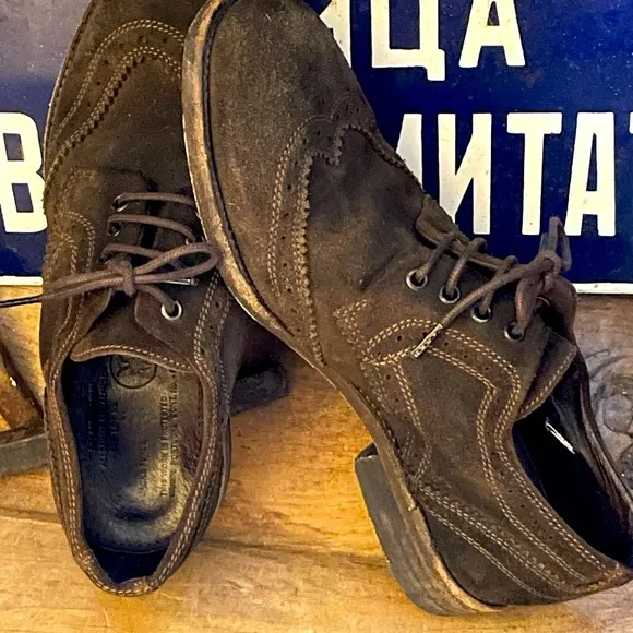 All Saints, Vintage Men's, suede, dark brown, Oxfords /Brogues.