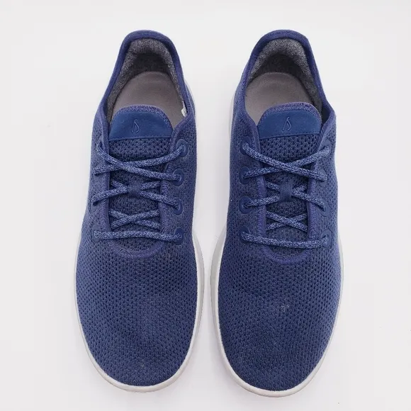 Allbirds Men’s Size 11 Tree Runners Everyday Sneakers Machine Washable Navy Blue