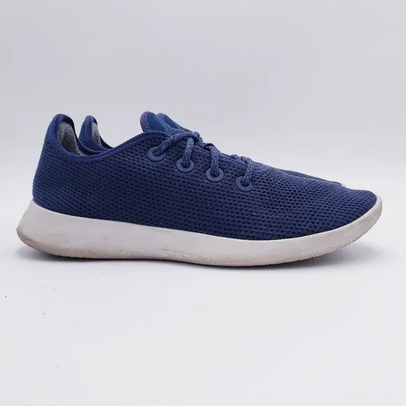 Allbirds Men’s Size 11 Tree Runners Everyday Sneakers Machine Washable Navy Blue