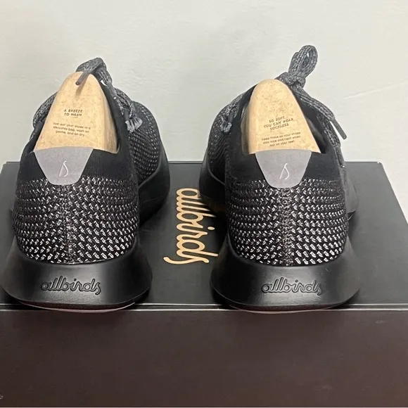 Allbirds Men's Tree Dasher Black Breathable Knit Active Shoe Size 10.5 NIB