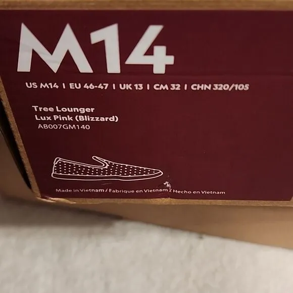 Allbirds men's Tree 🌳 😍 Lounger Lux Pink Blizzard NIB