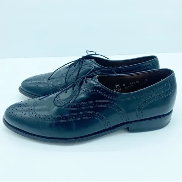 Allen Edmond Black McTavish Wing Tip Oxfords