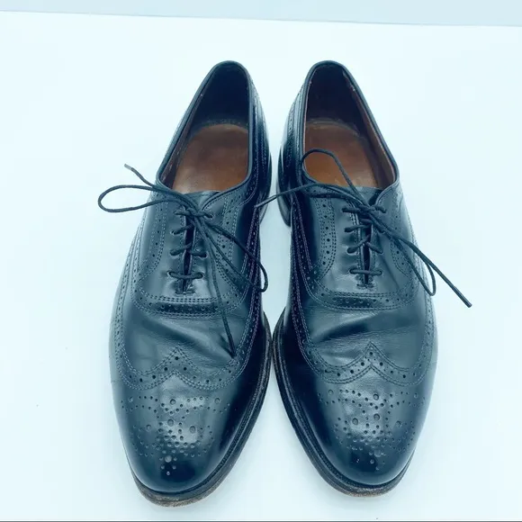 Allen Edmond Black McTavish Wing Tip Oxfords