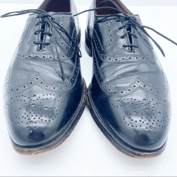 Allen Edmond Black McTavish Wing Tip Oxfords