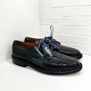 Allen Edmonds Hillcrest Black Leather Oxfords VTG Blue Laces sz 9