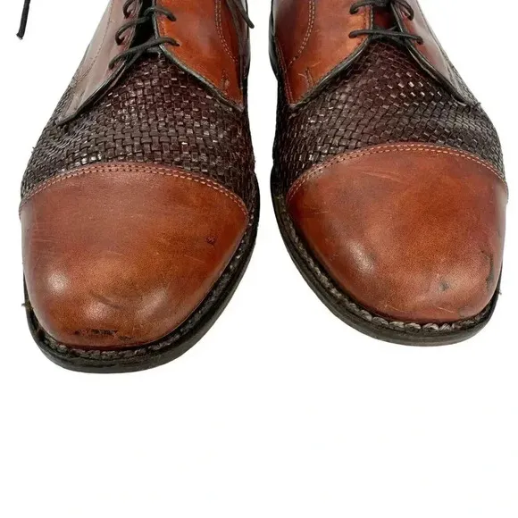 Allen Edmonds Lauderdale Brown Leather Lace Up Oxfords Preppy Classy Dress Sz 9