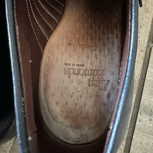Allen Edmonds Leeds Black Shoes oxfords Size 9.5 Made In USA