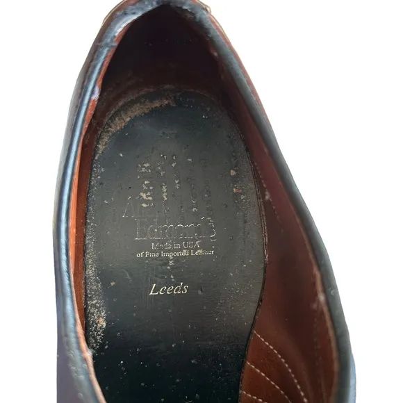 Allen Edmonds Leeds Burgundy Leather Oxfords Size 11.5B