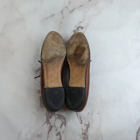 Allen Edmonds Oxfords Womens Size 7 Brown Green Leather AA Narrow Flats