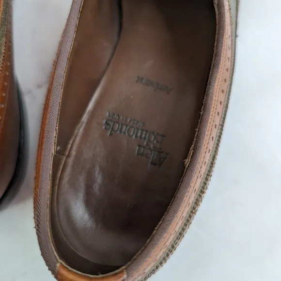 Allen Edmonds Oxfords Womens Size 7 Brown Green Leather AA Narrow Flats