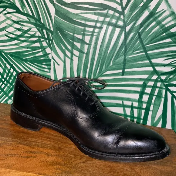 Allen Edmonds Vernon Black Leather Oxfords Men’s 9.5 D