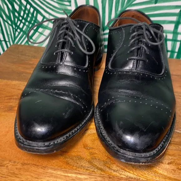 Allen Edmonds Vernon Black Leather Oxfords Men’s 9.5 D