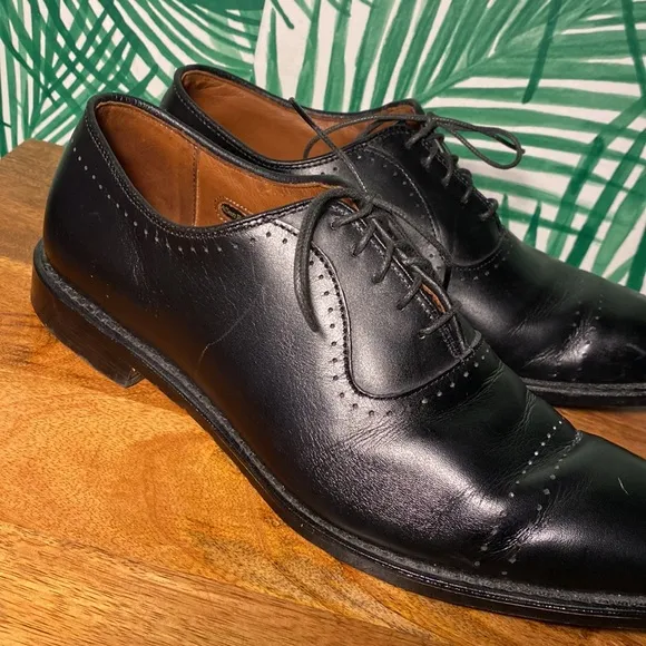 Allen Edmonds Vernon Black Leather Oxfords Men’s 9.5 D