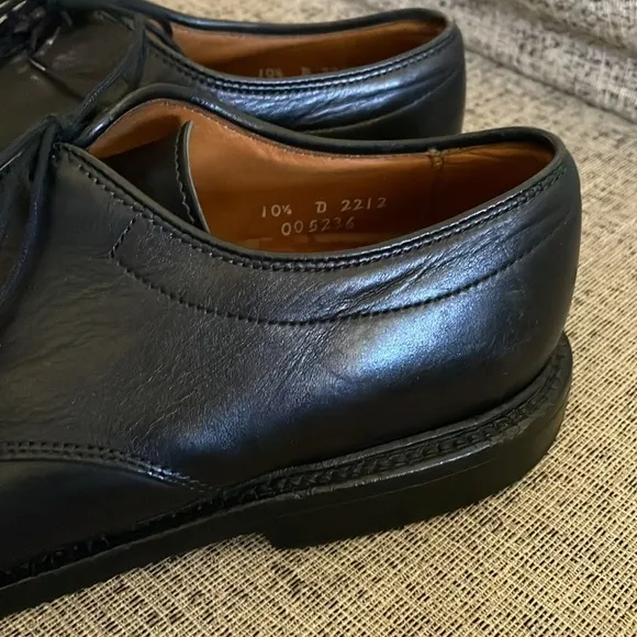Allen Edmonds Warren Black Leather Oxfords Size 10