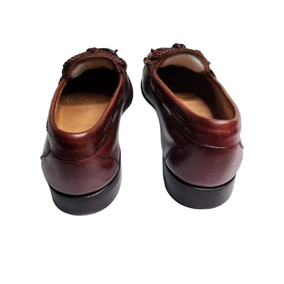 Allen edmonds Woodstock mens Chili red leather tassel tie oxfords Sz 8 /9