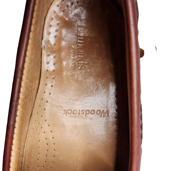 Allen edmonds Woodstock mens Chili red leather tassel tie oxfords Sz 8 /9