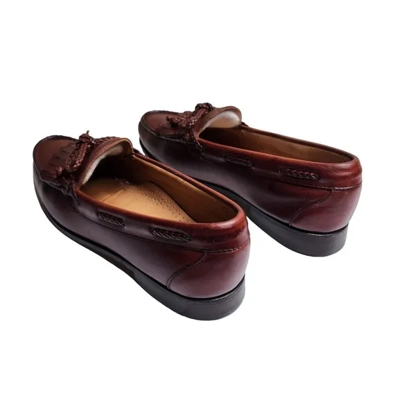 Allen edmonds Woodstock mens Chili red leather tassel tie oxfords Sz 8 /9