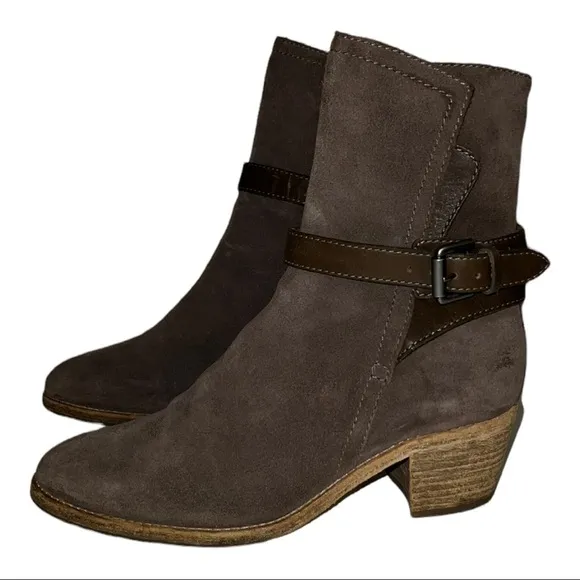 AllSaints Brown Suede Ankle Boots