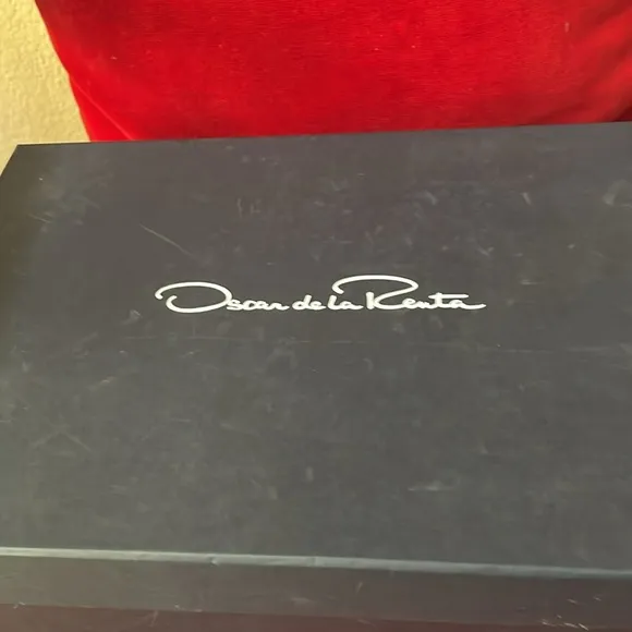 Almost new Oscar Dela Renta Floral fabric heels