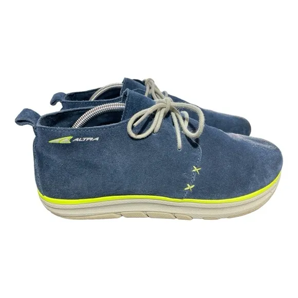 Altra Desert Boot Run Natural Blue Leather Suede Shoes A1674 Men's Size 10