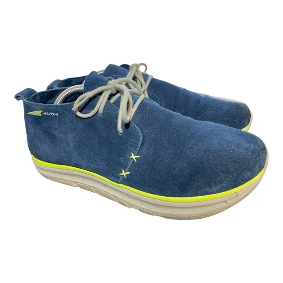 Altra Desert Boot Run Natural Blue Leather Suede Shoes A1674 Men's Size 10