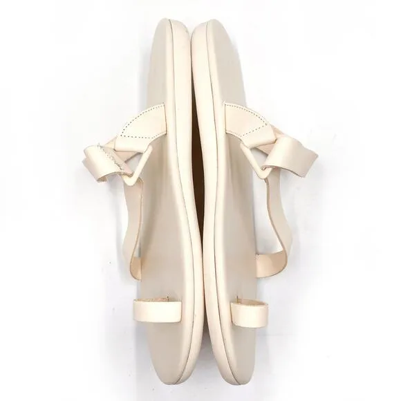 Ancient Greek Sandals Magda Off White Leather Open Toe Slides Sz 42 / 12 US