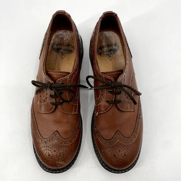 Angel John Fluevog Brown leather Chunky Oxfords