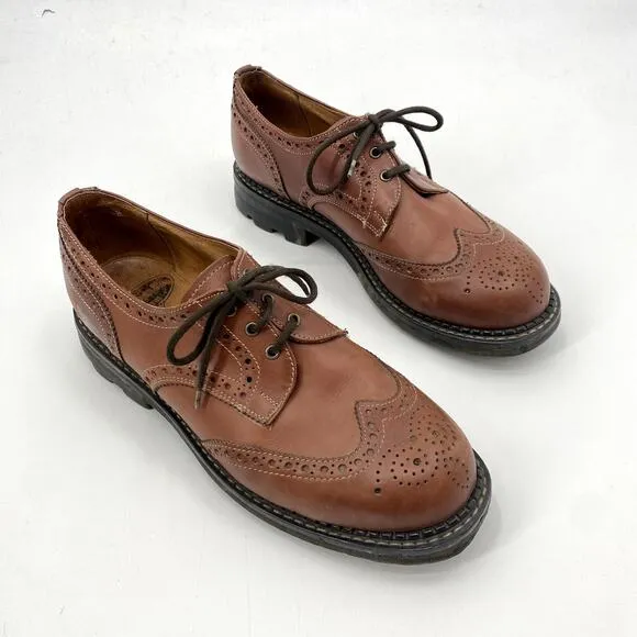 Angel John Fluevog Brown leather Chunky Oxfords