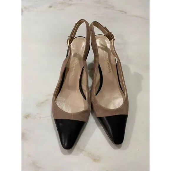 Ann Mashburn Color Block Slingback Heels size 36 euro