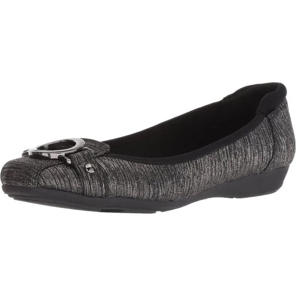 Anne Klein  Flat Shoes Women's Black Umeko Ballet Soft and Comfortabel Shoes
