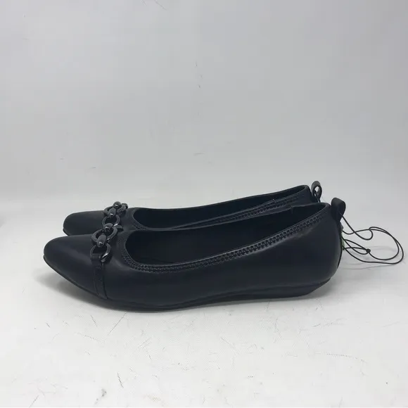 Anne Klein iFlex Walk Comfortably Flat Shoe, Women's Size 7 - Black