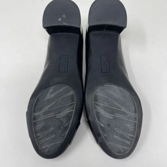 Anne Klein Women's Akhastobe Pumps Block Heels Slip On Black Leather Size 7M