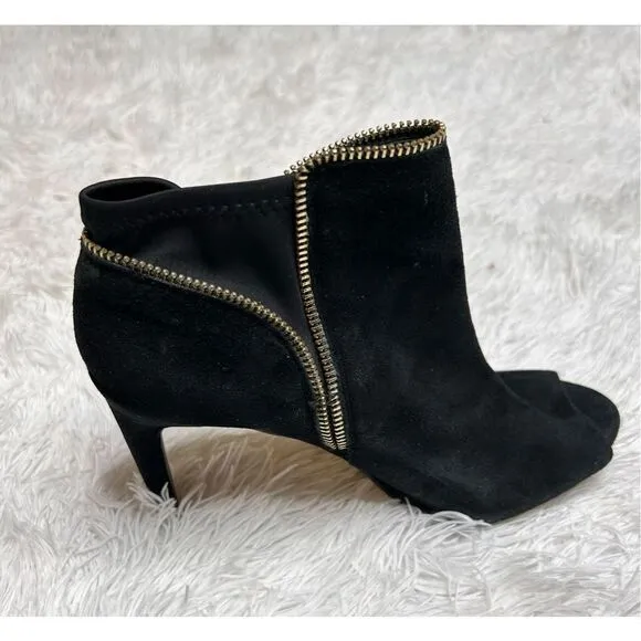 Ann Taylor Black Open Toe Heels Size 7.5 inches