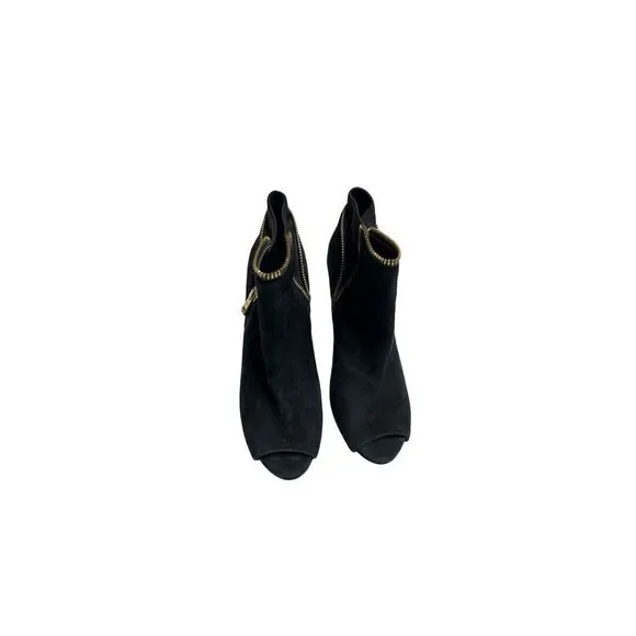 Ann Taylor Black Open Toe Heels Size 7.5 inches