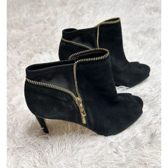 Ann Taylor Black Open Toe Heels Size 7.5 inches