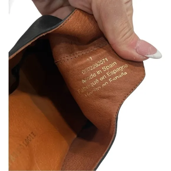 Anthropologie BLACK Women's Western Pointed-Toe Block Heel Mule size 41 US 10