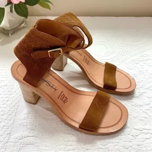 Anthropologie Howsty Celia Leather Heeled Sandal 37