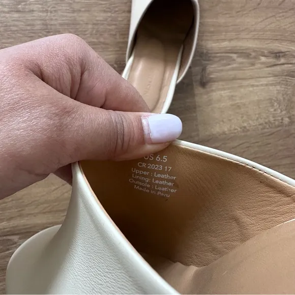 Anthropologie Nisolo All-Day Heeled Mule in Bone Size 6.5