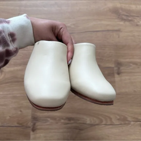 Anthropologie Nisolo All-Day Heeled Mule in Bone Size 6.5