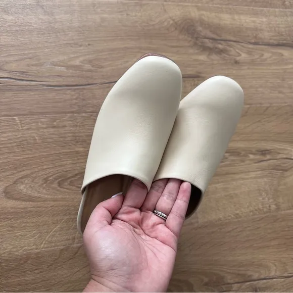 Anthropologie Nisolo All-Day Heeled Mule in Bone Size 6.5