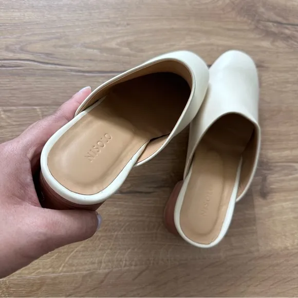 Anthropologie Nisolo All-Day Heeled Mule in Bone Size 6.5