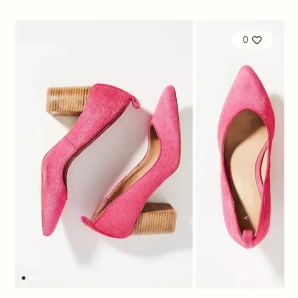 Anthropologie Yvonne Block Heels Size 8