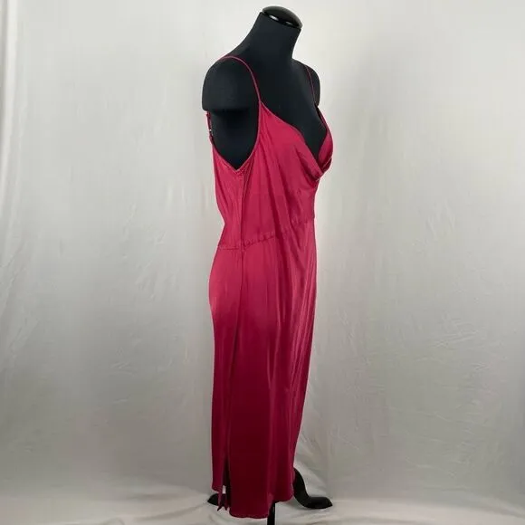 Anthropologie NWOT Pink Bias Slip Dress - Women’s L