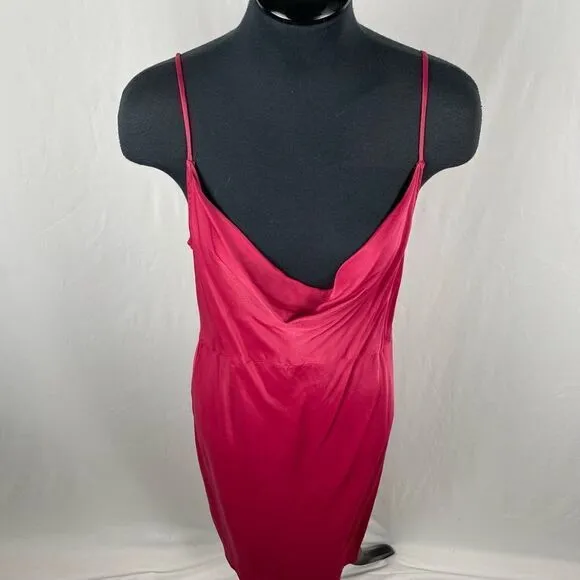 Anthropologie NWOT Pink Bias Slip Dress - Women’s L