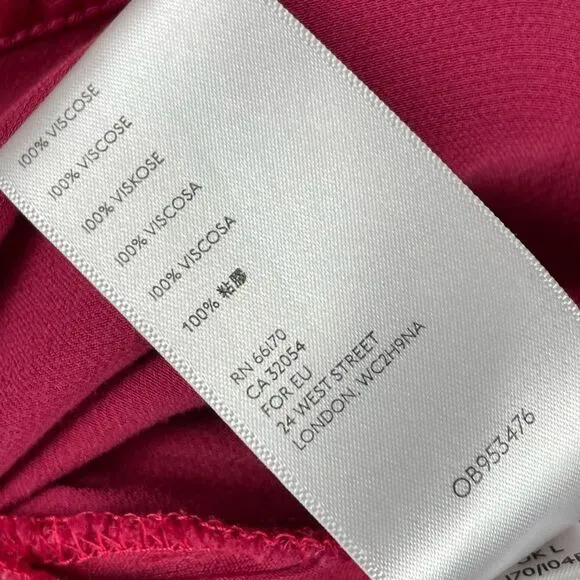 Anthropologie NWOT Pink Bias Slip Dress - Women’s L
