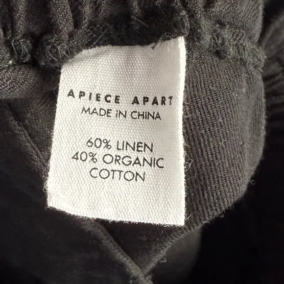 APIECE APART Son Vida Linen Organic Cotton BlendTwill Paper Bag Shorts Black S