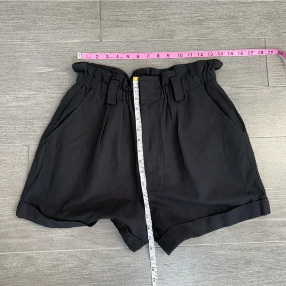 APIECE APART Son Vida Linen Organic Cotton BlendTwill Paper Bag Shorts Black S