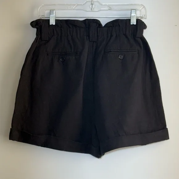 APIECE APART Son Vida Linen Organic Cotton BlendTwill Paper Bag Shorts Black S